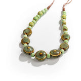 Colorful Distressed Retro Ceramic Necklace for Women