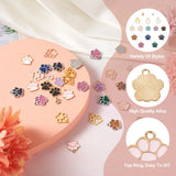 Colorful Dog Paw Print Charms for Jewelry Making