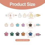 Colorful Dog Paw Print Charms for Jewelry Making