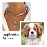 Colorful Dog Paw Print Charms for Jewelry Making