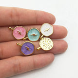 Colorful Drop Oil Lightning Pattern Pendant for Jewelry Making