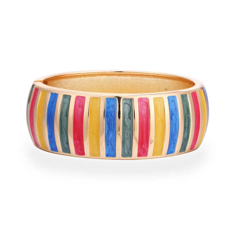 Colorful Drop Oil Metal Bangles Bracelets For Women Indian Bangle Jewelry