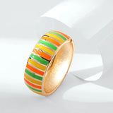 Colorful Drop Oil Metal Bangles Bracelets For Women Indian Bangle Jewelry