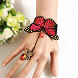 Colorful Embroided Butterfly Velvet Bracelet