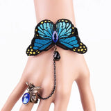Colorful Embroided Butterfly Velvet Bracelet