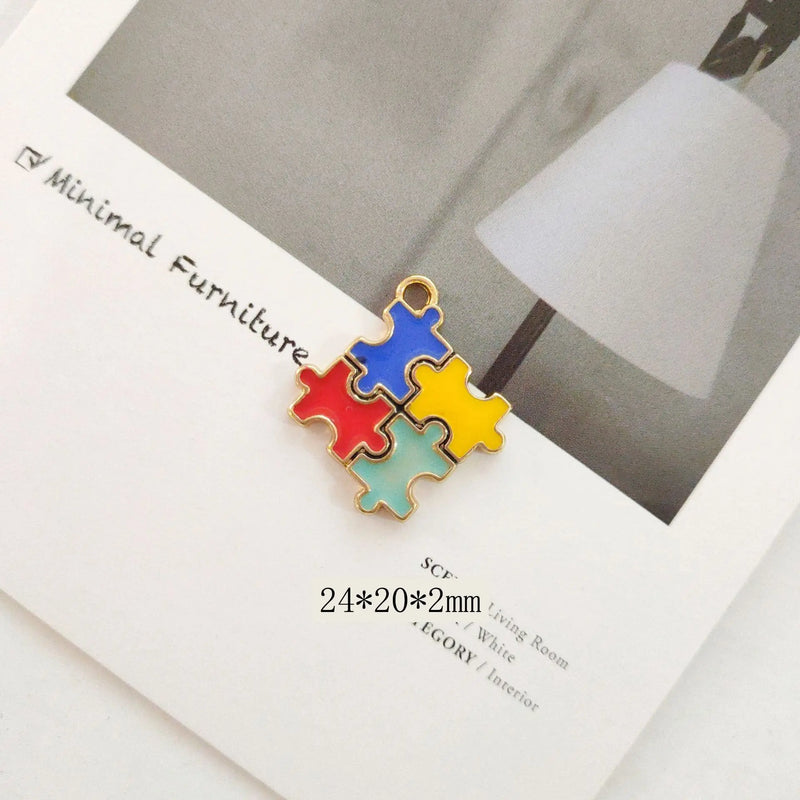 Colorful Enamel Alloy Charms 20pcs Necklace Pendants