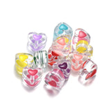 Acrylic Heart Beads Ornament Accessories Plastic Bracelet DIY 30pcs