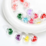 Acrylic Heart Beads Ornament Accessories Plastic Bracelet DIY 30pcs
