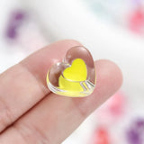 Acrylic Heart Beads Ornament Accessories Plastic Bracelet DIY 30pcs