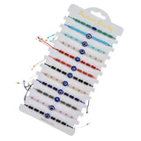 Colorful Evil Eye Beaded Bracelet Braided String Lucky Charm Bracelet