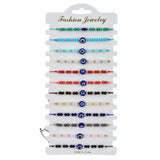 Colorful Evil Eye Beaded Bracelet Braided String Lucky Charm Bracelet