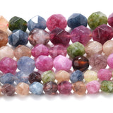 Colorful Faceted Tourmaline Beads for DIY Jewelry Making 6/8/10mm