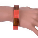 Colorful Acrylic Bracelet Bangles Femme Resin Wide Cuff Bangles for Women