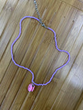 Colorful Pearl Choker Necklace Love Heart Pendant Jewelry