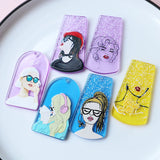 Colorful Women Image Printing Resin Charms 24pcs DIY Jewelry Findings