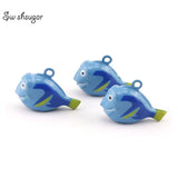 Colorful Fish Cartoon Jingle Bells Pet Necklace Pendant