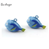 Colorful Fish Cartoon Jingle Bells Pet Necklace Pendant