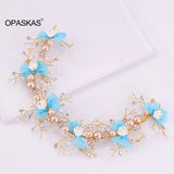 Floral Headbands for Women Flower Bowknot Pearl Hair Band Tiara
