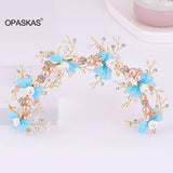 Floral Headbands for Women Flower Bowknot Pearl Hair Band Tiara