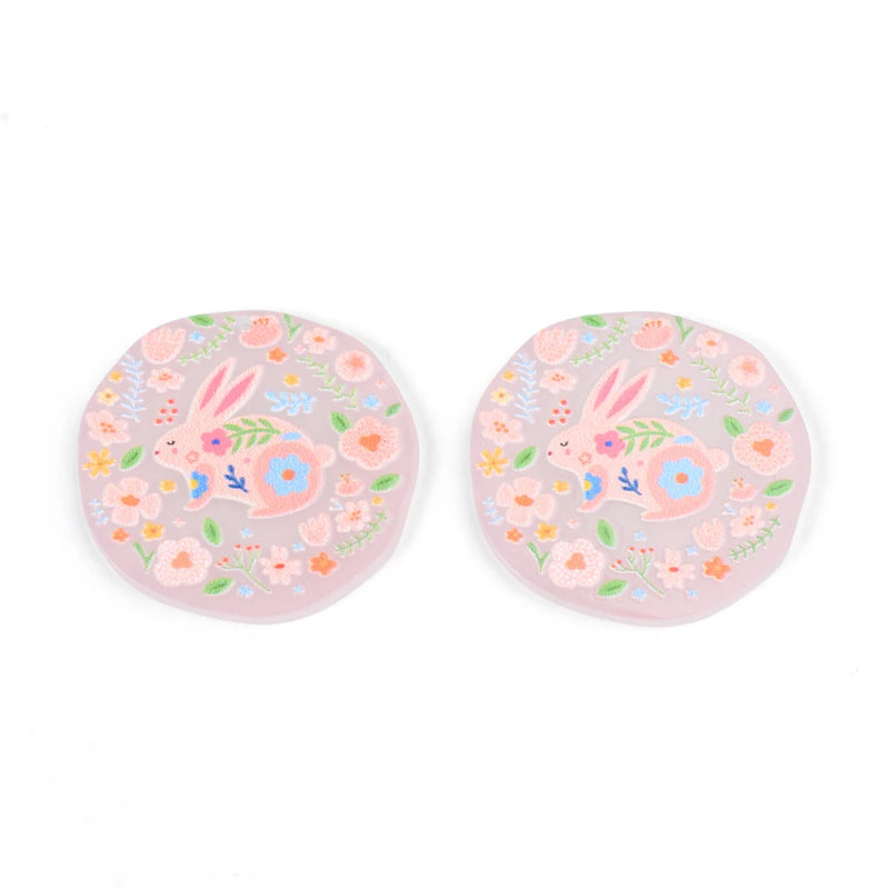 Colorful Flower Painting Acrylic Pendants Jewelry Accessories
