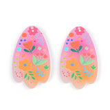 Colorful Flower Painting Acrylic Pendants Jewelry Accessories