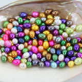 20pcs 7-8mm Loose Oval Pearl Beads DIY Jewelry Making 25 Colors FP396
