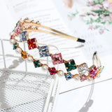 Colorful Gem Baroque Headband Rhinestone Hair Band Pearl Access