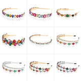 Colorful Gem Baroque Headband Rhinestone Hair Band Pearl Access