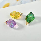 Colorful Gem Effect 3D Pendant DIY Ornament Material 2pcs
