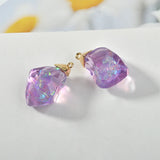 Colorful Gem Effect 3D Pendant DIY Ornament Material 2pcs