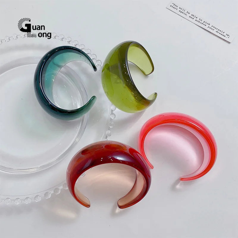 Colorful Geometric Bangle Bracelets for Women