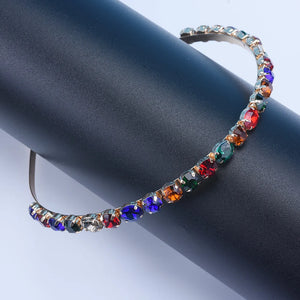 Colorful Glass Crystal Headband Hairband Wedding Party Hairwear