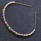 Colorful Glass Crystal Headband Hairband Wedding Party Hairwear