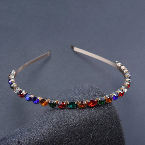 Colorful Glass Crystal Headband Hairband Wedding Party Hairwear