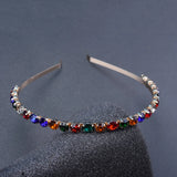 Colorful Glass Crystal Headband Hairband Wedding Party Hairwear