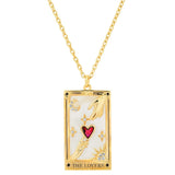 Rhinestone Necklace Sun Moon Star Tarot Pendant