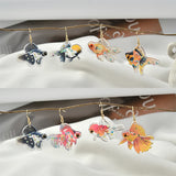 Colorful Glitter Goldfish Acrylic Resin Charms DIY Jewelry 10pcs