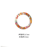 40pcs 28mm Glitter Stars Round Resin Jewelry Charms, Earring Necklace Pendants