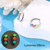 Glowing Women Earrings 925 Sterling Silver Hoop Trending Jewelry