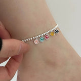 Colorful Happy Face Charms Anklet Bracelet
