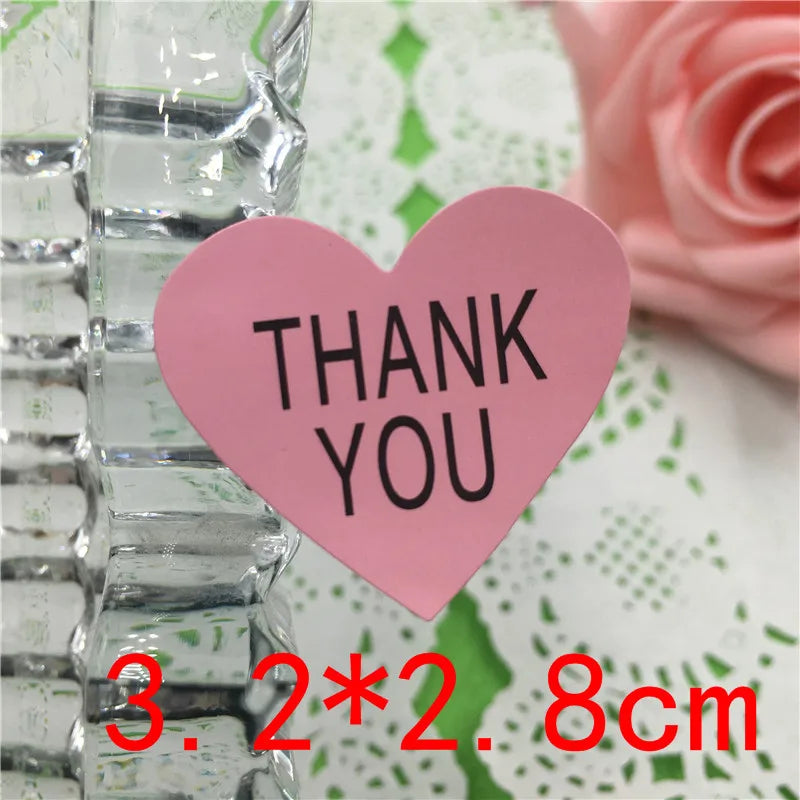 Colorful Heart Shape Sticker Labels 300Pcs