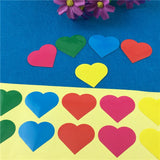 Colorful Heart Shape Sticker Labels 300Pcs