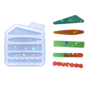 Colorful Holographic Hair Clip HairClips Resin Silicone Mold DIY Craft
