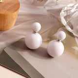 Colorful Pearl Stud Earrings for Women Jewelry Double Sides