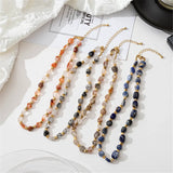 Colorful Irregular Natural Stone Women Necklace
