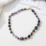 Colorful Irregular Natural Stone Women Necklace