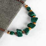 Colorful Irregular Ceramic Beads Necklace Antique Jewelry For Women