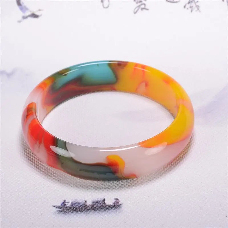Colorful Jade Bracelet Hetian Jade Ladies Joker Bracelet