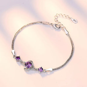 Colorful Zircon High Bracelet Female Leaf Petals Party Travel Jewelry