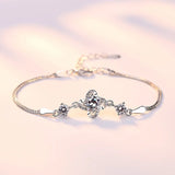 Colorful Zircon High Bracelet Female Leaf Petals Party Travel Jewelry